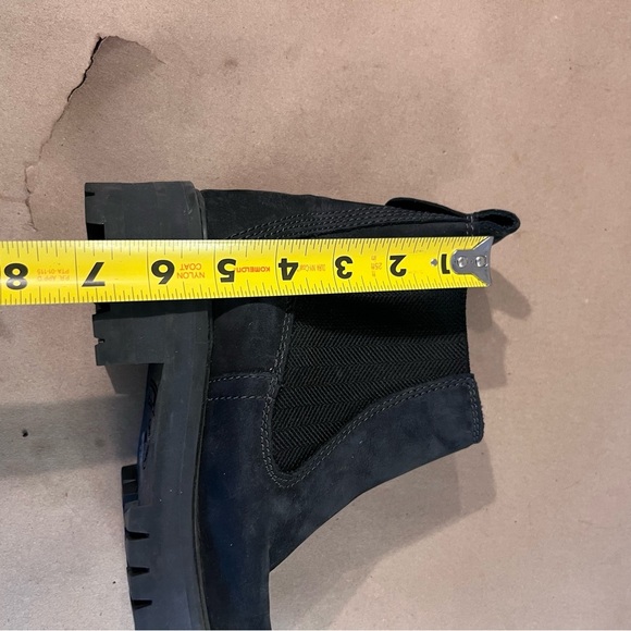 Timberland Courmayeur Valley Chelsea Boots Nubuck Leather Booties Black SizeUS 6 - Picture 9 of 12